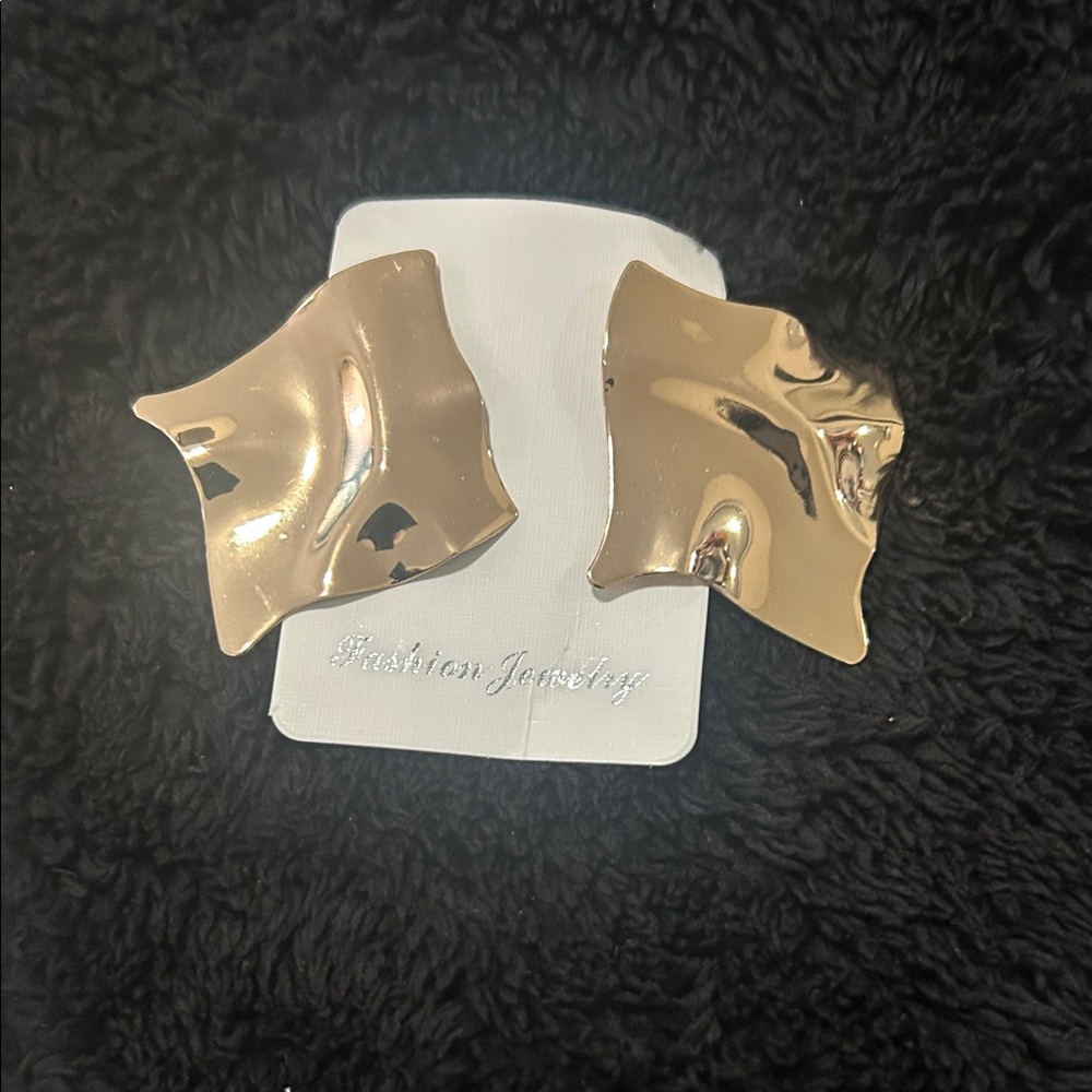Gold Abstract Earrings